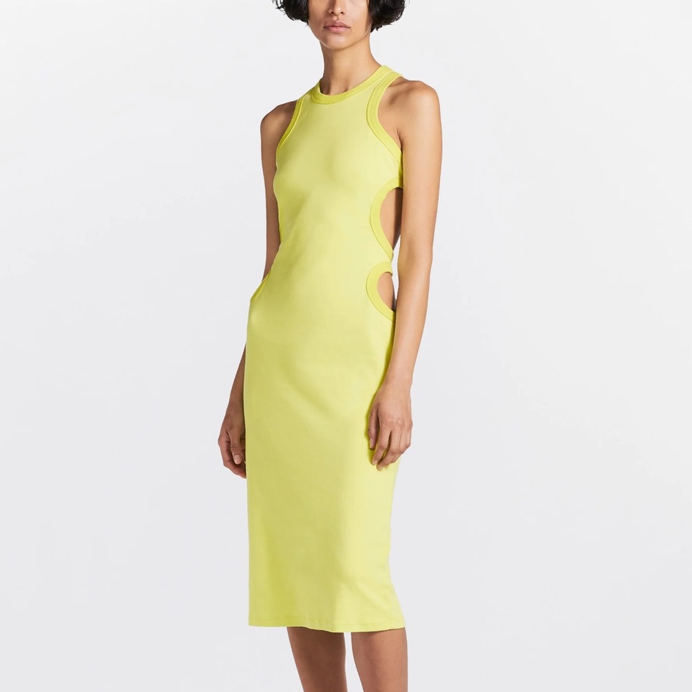Dion Lee Jersey Dress Lime